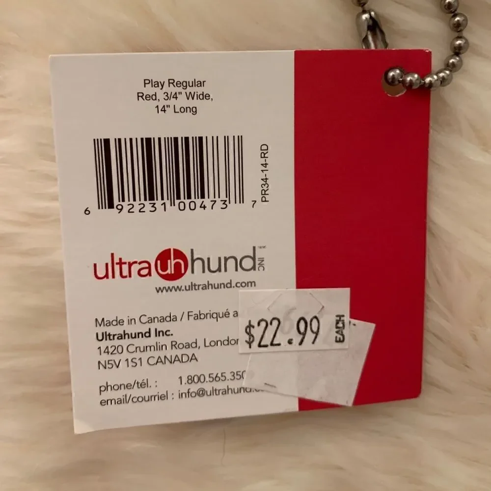 Red ultrahund Dog Collar (NWT)